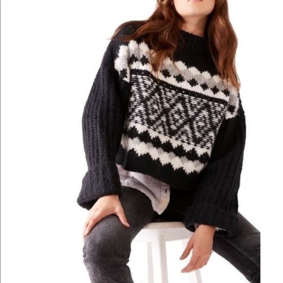 NWT Free People Oversized Chunky Knit Alpine Sweater - Picture 1 of 13